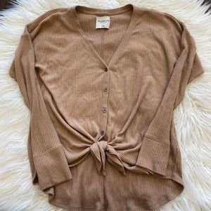 Abercrombie Super Soft Tie Front Top